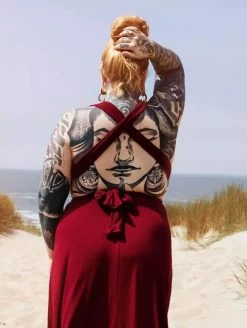 Robe Courte Infinity "Wakiza", Bordeaux -Magasin De Vêtements Pour Femmes robe courte infinity wakiza bordeaux p image 337315 grande