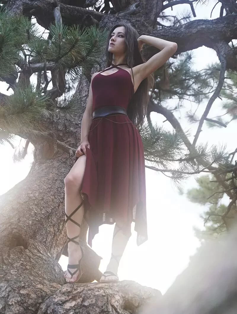 Robe Courte Patineuse "Amethyst", Bordeaux 2 Robe Courte Patineuse "Amethyst", Bordeaux – Image 2