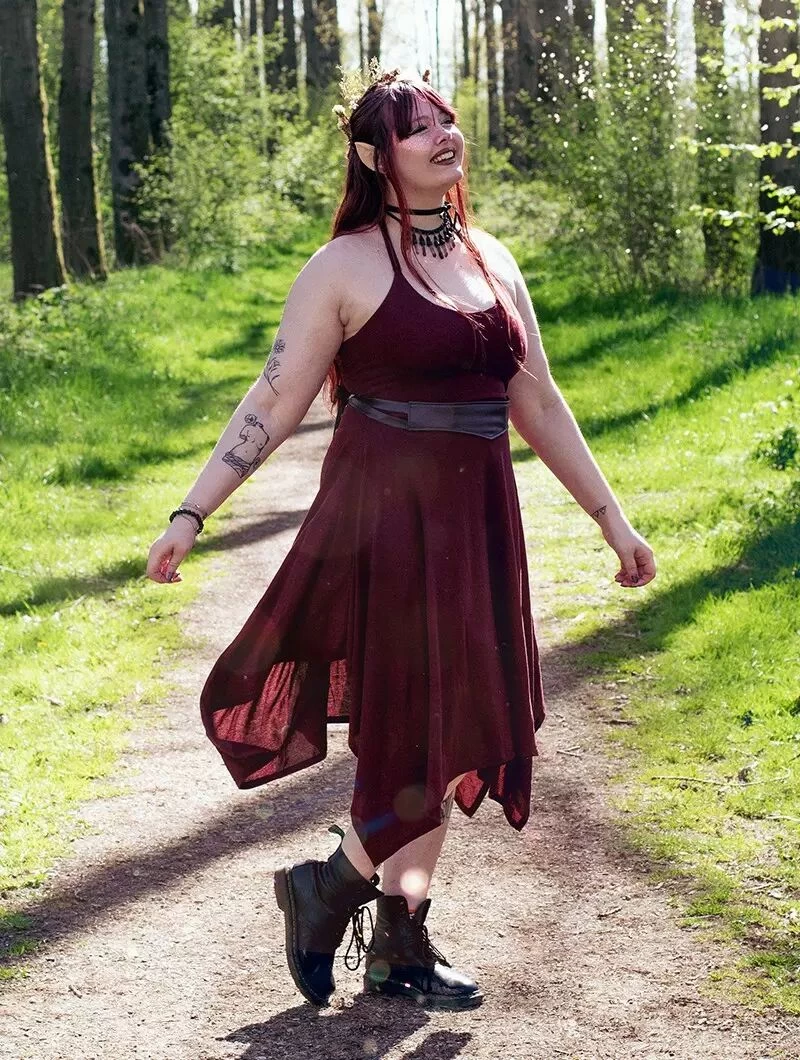 Robe Courte Patineuse "Amethyst", Bordeaux 6 Robe Courte Patineuse "Amethyst", Bordeaux – Image 6