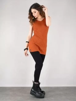 Tunique Sans Manches "Cleopatra", Terre De Sienne -Magasin De Vêtements Pour Femmes robe courte sans manches cleopatra terre de sienne p image 330223 grande