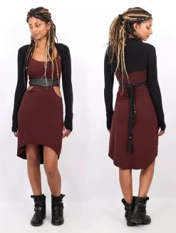 Robe Courte "Sheherazade", Bordeaux -Magasin De Vêtements Pour Femmes robe courte sheherazade bordeaux p image 334653 grande