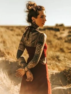 Robe Courte "Sheherazade", Bordeaux -Magasin De Vêtements Pour Femmes robe courte sheherazade bordeaux p image 348284 grande