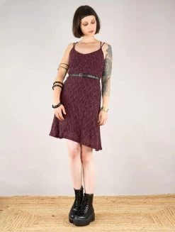 Robe En Crochet Avec Doublure "Alchemÿaz", Bordeaux 7 Robe En Crochet Avec Doublure "Alchemÿaz", Bordeaux -Magasin De Vêtements Pour Femmes robe en crochet avec doublure alchem az bordeaux p image 332946 grande