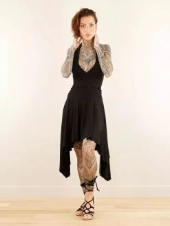 Robe évasée Sans Manches à Col V "Naela", Noir -Magasin De Vêtements Pour Femmes robe evasee sans manches a col v naela noir p image 347744 grande