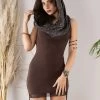 Robe "Feline", Marron