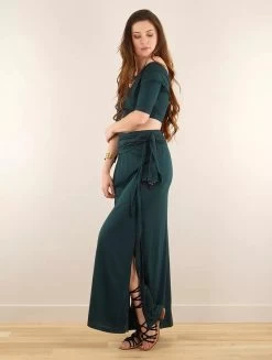 Robe Longue 3en1 Imprimée "Zalya Anazra", Bleu Pétrole 10 Robe Longue 3en1 Imprimée "Zalya Anazra", Bleu Pétrole -Magasin De Vêtements Pour Femmes robe longue 3en1 imprimee zalya anazra bleu petrole p image 347971 grande