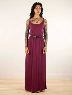 Robe Longue à Bretelles "Oromë", Bordeaux 7 Robe Longue à Bretelles "Oromë", Bordeaux -Magasin De Vêtements Pour Femmes robe longue a bretelles orome bordeaux p image 342467 grande