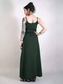 Robe Longue à Bretelles "Oromë", Vert Forêt -Magasin De Vêtements Pour Femmes robe longue a bretelles orome vert foret p image 341846 grande
