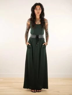 Robe Longue à Bretelles "Oromë", Vert Forêt -Magasin De Vêtements Pour Femmes robe longue a bretelles orome vert foret p image 342463 grande