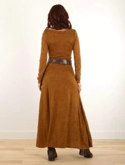 Robe Longue à Manches Longues En Crochet "Melisandre", Rouille -Magasin De Vêtements Pour Femmes robe longue a manches longues en crochet melisandre rouille p image 338341 grande