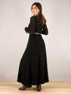 Robe Longue à Manches Longues En Crochet "Melisandre", Noir -Magasin De Vêtements Pour Femmes robe longue en crochet melisandre noir p image 336534 grande