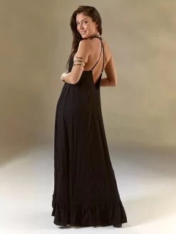 Robe Longue "Gaia", Noir -Magasin De Vêtements Pour Femmes robe longue gaia noir p image 332269 grande