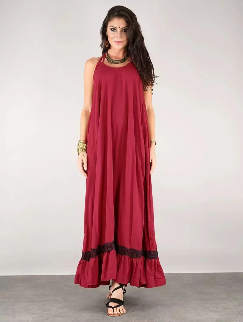Robe Longue "Gaia", Rouge 4 Robe Longue "Gaia", Rouge – Image 4