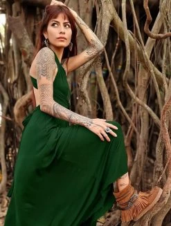 Robe Longue Infinity "Wakiza", Vert Forêt -Magasin De Vêtements Pour Femmes robe longue infinity wakiza vert foret p image 348296 grande