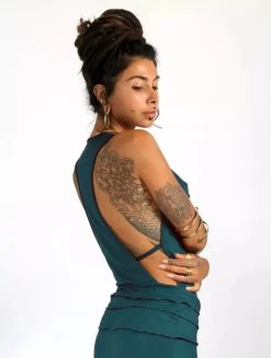 Robe Longue "Naäry", Bleu Pétrole -Magasin De Vêtements Pour Femmes robe longue naary bleu petrole p image 339999 grande