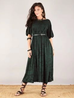 Robe Longue Oversize Imprimée "Eorynn Africa", Vert -Magasin De Vêtements Pour Femmes robe longue oversize imprimee eorynn africa vert p image 346138 grande