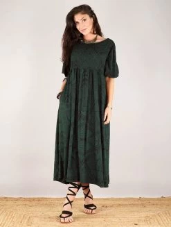 Robe Longue Oversize Imprimée "Eorynn Africa", Vert -Magasin De Vêtements Pour Femmes robe longue oversize imprimee eorynn africa vert p image 346139 grande