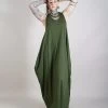 Robe Longue Sans Manches "Noéa", Vert Kaki