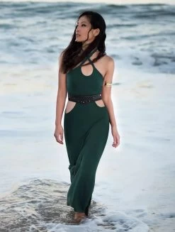 Robe Longue "Sheherazade", Vert Canard -Magasin De Vêtements Pour Femmes robe longue sheherazade vert canard p image 344351 grande