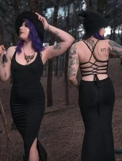 Robe Longue Fendue à Dos Nu "Sunee", Noire 10 Robe Longue Fendue à Dos Nu "Sunee", Noire -Magasin De Vêtements Pour Femmes robe longue sunee noire p image 322347 grande