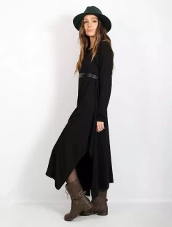 Robe Pull Longue "Wasilah", Noir -Magasin De Vêtements Pour Femmes robe longue wasilah noir p image 343913 grande