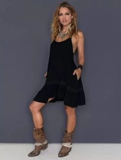 Robe Courte Dos Nu "Maya", Noir -Magasin De Vêtements Pour Femmes robe maya noir p image 322889 grande