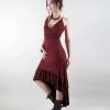 Robe Mi Longue "Nuria", Bordeaux
