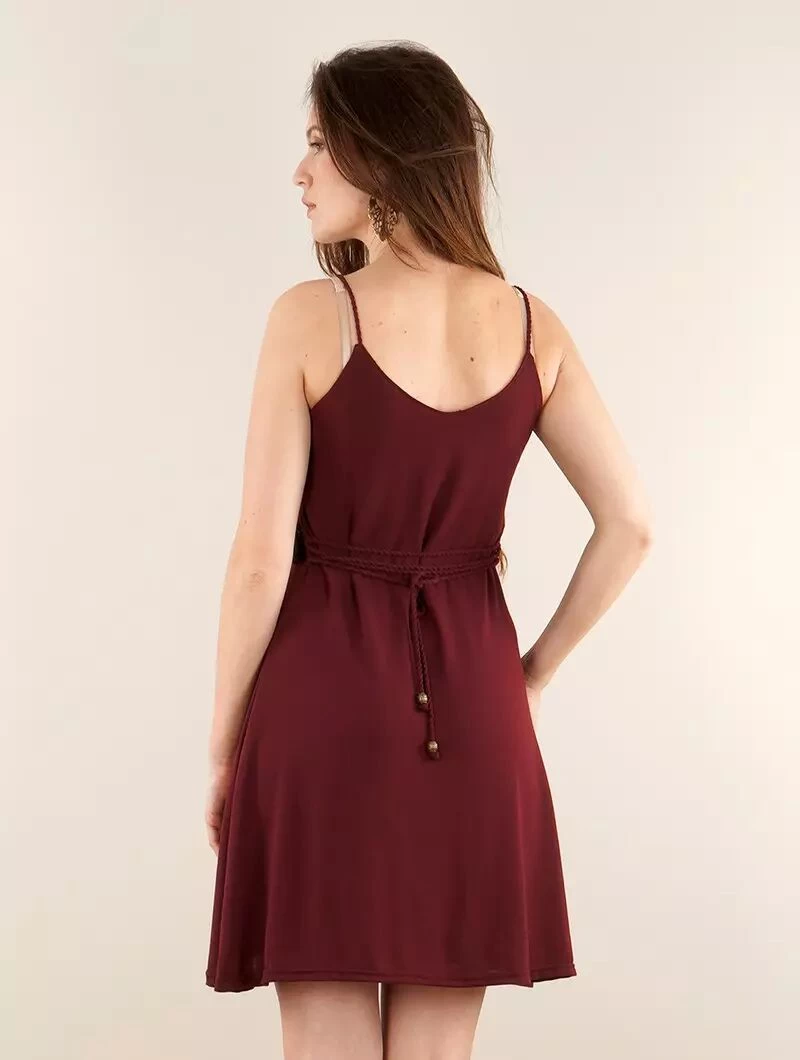 Robe Patineuse Avec Crochet "Düune", Bordeaux 2 Robe Patineuse Avec Crochet "Düune", Bordeaux – Image 2