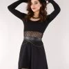 Robe Patineuse Avec Crochet "Nymphea", Noir