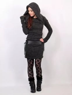 Robe Pull "Chryzalide", Gris -Magasin De Vêtements Pour Femmes robe pull chryzalide gris p image 331790 grande