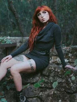 Robe Pull Col Bénitier "Kali", Bleu Pétrole -Magasin De Vêtements Pour Femmes robe pull col benitier kali bleu petrole p image 333735 grande