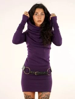 Robe Pull Col Bénitier "Kali", Violet