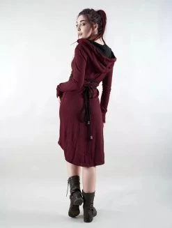Robe Pull "Käliskä", Bordeaux Et Noir -Magasin De Vêtements Pour Femmes robe pull kaliska bordeaux et noir p image 334358 grande
