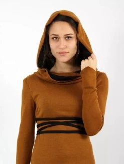 Robe Pull "Käliskä", Rouille Et Noir -Magasin De Vêtements Pour Femmes robe pull kaliska rouille et noir p image 346461 grande