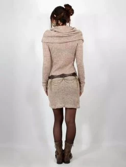 Robe Pull "Mantra", Beige -Magasin De Vêtements Pour Femmes robe pull mantra beige p image 327844 grande