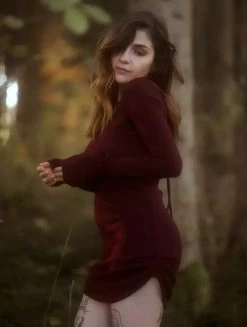 Robe Pull "Nikkäa", Bordeaux -Magasin De Vêtements Pour Femmes robe pull nikkaa bordeaux p image 339996 grande