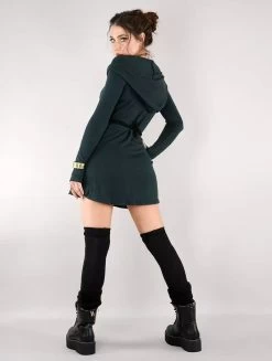 Robe Pull Portefeuille "Dark", Bleu Pétrole Foncé -Magasin De Vêtements Pour Femmes robe pull portefeuille dark bleu petrole fonce p image 344795 grande