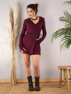 Robe Pull Portefeuille "Dark", Bordeaux 7 Robe Pull Portefeuille "Dark", Bordeaux -Magasin De Vêtements Pour Femmes robe pull portefeuille dark bordeaux p image 344798 grande