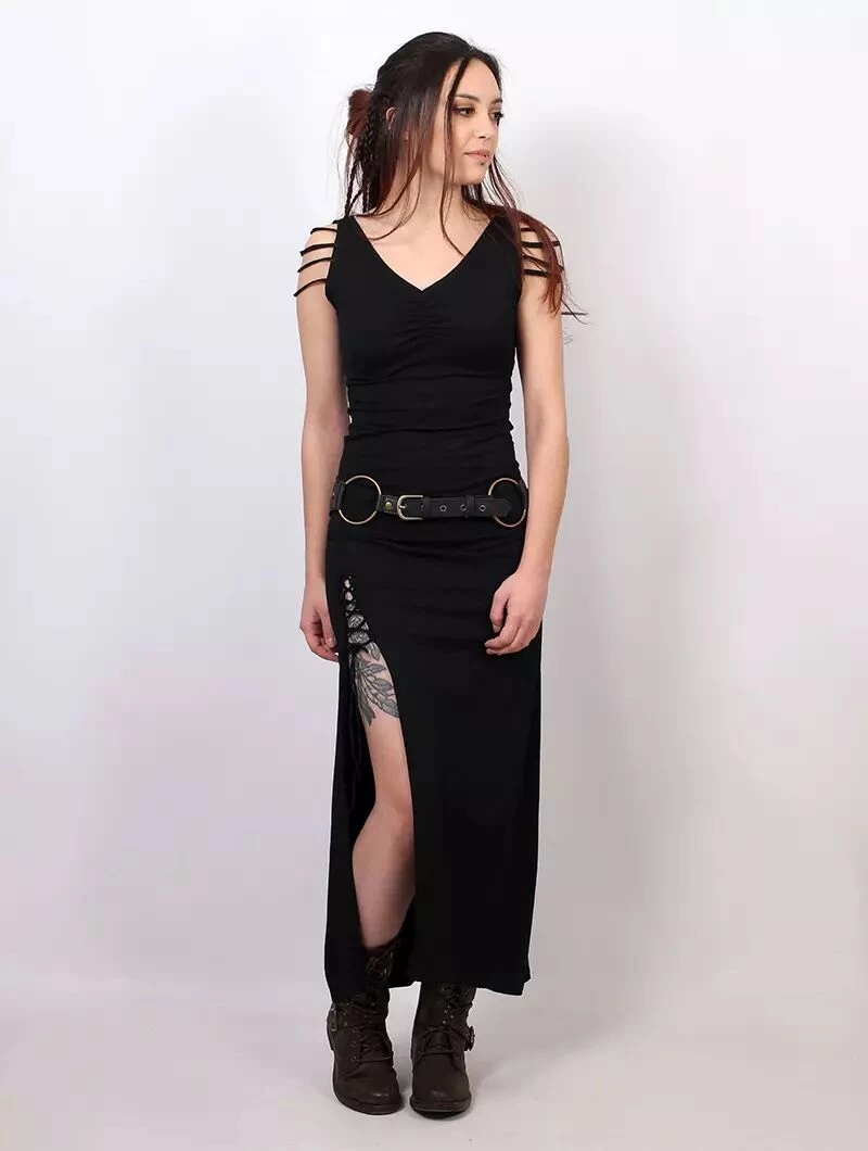 Robe Sans Manches "Aryäa", Noir 1 Robe Sans Manches "Aryäa", Noir