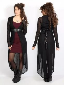 Robe Sans Manches Courte Devant Et Longue Derrière "Marrakech", Bordeaux Et Noir -Magasin De Vêtements Pour Femmes robe sans manches courte devant et longue derriere marrakech bordeaux et noir p image 337702 grande