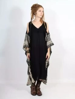 Robe "Shoulder Anacongo", Noir