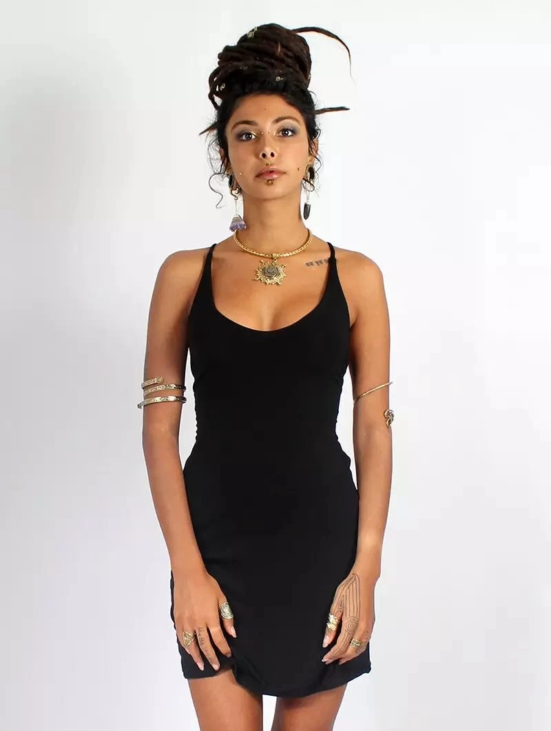 Robe Courte Dos Nu "Sunee", Noir 4 Robe Courte Dos Nu "Sunee", Noir – Image 4