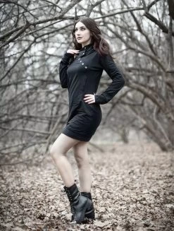 Robe Sweat à Col Capuche "Numendil", Noir 11 Robe Sweat à Col Capuche "Numendil", Noir -Magasin De Vêtements Pour Femmes robe sweat numendil noir p image 337265 grande