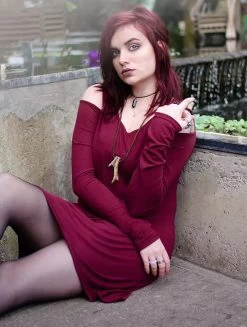 Robe Tunique "Atsuka", Bordeaux -Magasin De Vêtements Pour Femmes robe tunique atsuka bordeaux p image 329876 grande