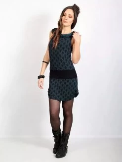 Robe Tunique Imprimée "Kokeshi Drop", Bleu Pétrole 6 Robe Tunique Imprimée "Kokeshi Drop", Bleu Pétrole -Magasin De Vêtements Pour Femmes robe tunique imprimee kokeshi drop bleu petrole p image 339779 grande