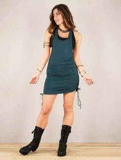 Robe Sans Manches Dos Nageur "Ubud", Bleu Pétrole 7 Robe Sans Manches Dos Nageur "Ubud", Bleu Pétrole -Magasin De Vêtements Pour Femmes robe ubud bleu petrole p image 335808 grande