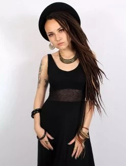 Robe Courte Sans Manches "Wakäa", Noir -Magasin De Vêtements Pour Femmes robe wakaa noir p image 338139 grande