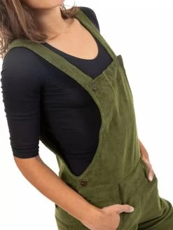 Salopette Velours Côtelé "Arawat", Vert Kaki -Magasin De Vêtements Pour Femmes salopette velours cotele arawat vert kaki p image 323632 grande