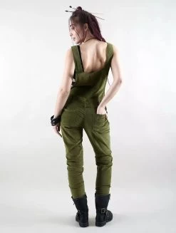 Salopette Velours Côtelé "Arawat", Vert Kaki -Magasin De Vêtements Pour Femmes salopette velours cotele arawat vert kaki p image 330705 grande