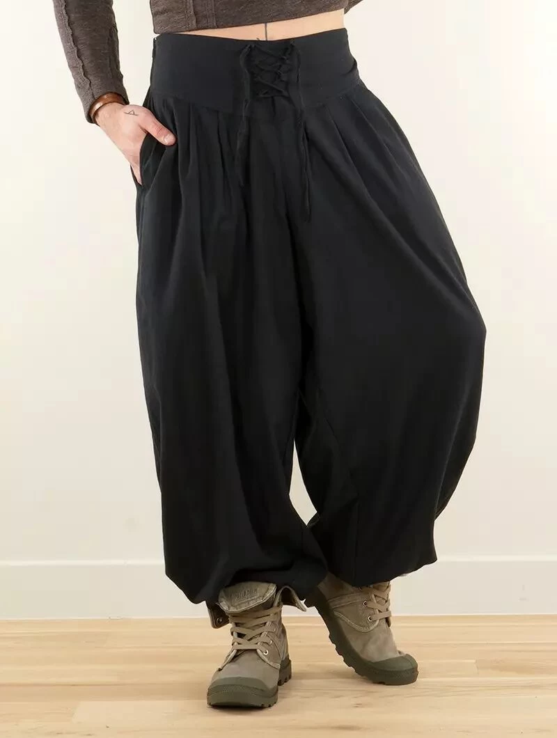 Sarouel Unisexe "Divyna", Noir 4 Sarouel Unisexe "Divyna", Noir – Image 4